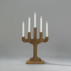 Adventsljusstake Gnosjö Konstsmide 3543 Elljusstake Trä 5 LjusValnöt