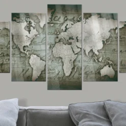 Akrylglastavla Arkiio Bronze map III 100x50