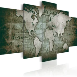 Akrylglastavla Arkiio Bronze map III 100x50