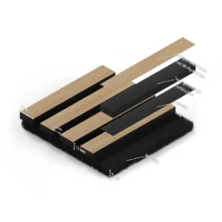 Akustikpanel Wood on wall Ek Ljuslackad