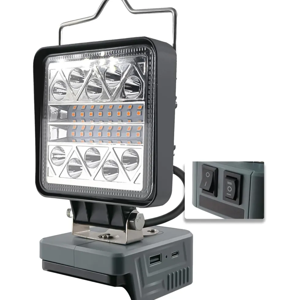Arbetsbelysning Japcell LED 800-1800 Lumen för Milwaukee 18V Batteri