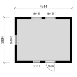 Attefallshus Vibostugan Njuta 20-1 19,6 m² Trähus