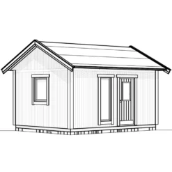 Attefallshus Vibostugan Njuta 20-1 19,6 m² Trähus