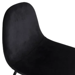 Barstol Venture Home Polar Svart Sammet/Metall med Ryggstöd 2 st