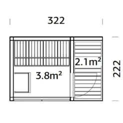 Bastu Palmako Sarah 7,1 m2
