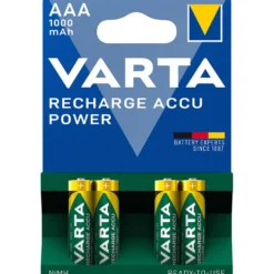 Batteri VARTA Laddningsbara Alkaliska AAA 1000 mAh 4-Pack