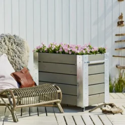 Blomlåda PLUS Cubic Gråbrun 87x50x70 cm
