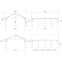 Carport Palmako Robert 40,6 m2