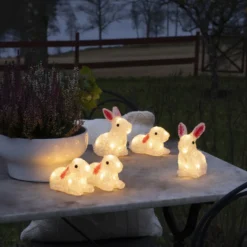 Dekorationsbelysning Gnosjö Konstsmide Kaniner LED 5 st