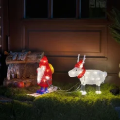 Dekorationsfigur Gnosjö Konstsmide Tomte med Ren Akryl
