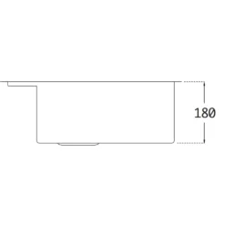 Diskho Lavabo Nexus 60 Rostfri 530 mm Enkel med Korgventil & Vattenlås