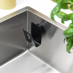 Disksvamphållare Happy Sinks Biokomposit Svart för Diskbänk & Diskho