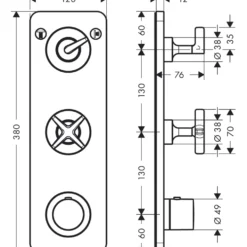 Duschblandare Axor Citterio E 2-utlopp