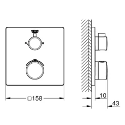 Duschblandare Grohe Grohtherm 24079 med 2 Ventiler