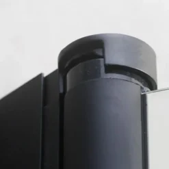 Duschdörr Bathlife Mångsidig Rak Vägg Klar glas + Rak Dörr Mellan Vägg Svart