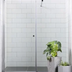 Duschdörr Bathlife Mångsidig Rak Vägg + Rak Dörr Mellan Vägg