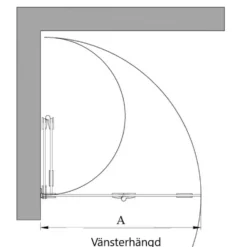Duschdörr Hietakari Vetro 513 Vikbar