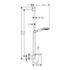 Duschset Hansgrohe Raindance Select E 120 3jet