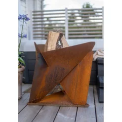 Eldfat Jabo Triangel Inkl Fat Corten 64x64x54 cm