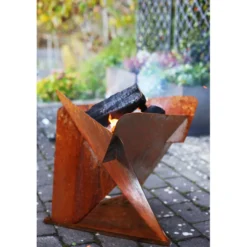 Eldfat Jabo Triangel Inkl Fat Corten 64x64x54 cm
