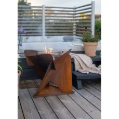 Eldfat Jabo Triangel Inkl Fat Corten 64x64x54 cm