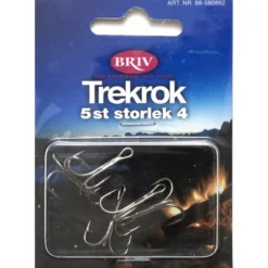 Fiskekrok Briv Trekrok 5-Pack Stl 4