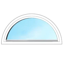 Fönster Outline Fri Form Fast Karm Halvcirkel 3-glas Aluminium