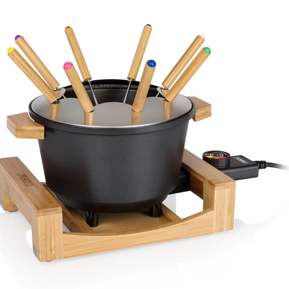 Fondueset Princess Pure Bamboo 1,5L 8 st Pinnar