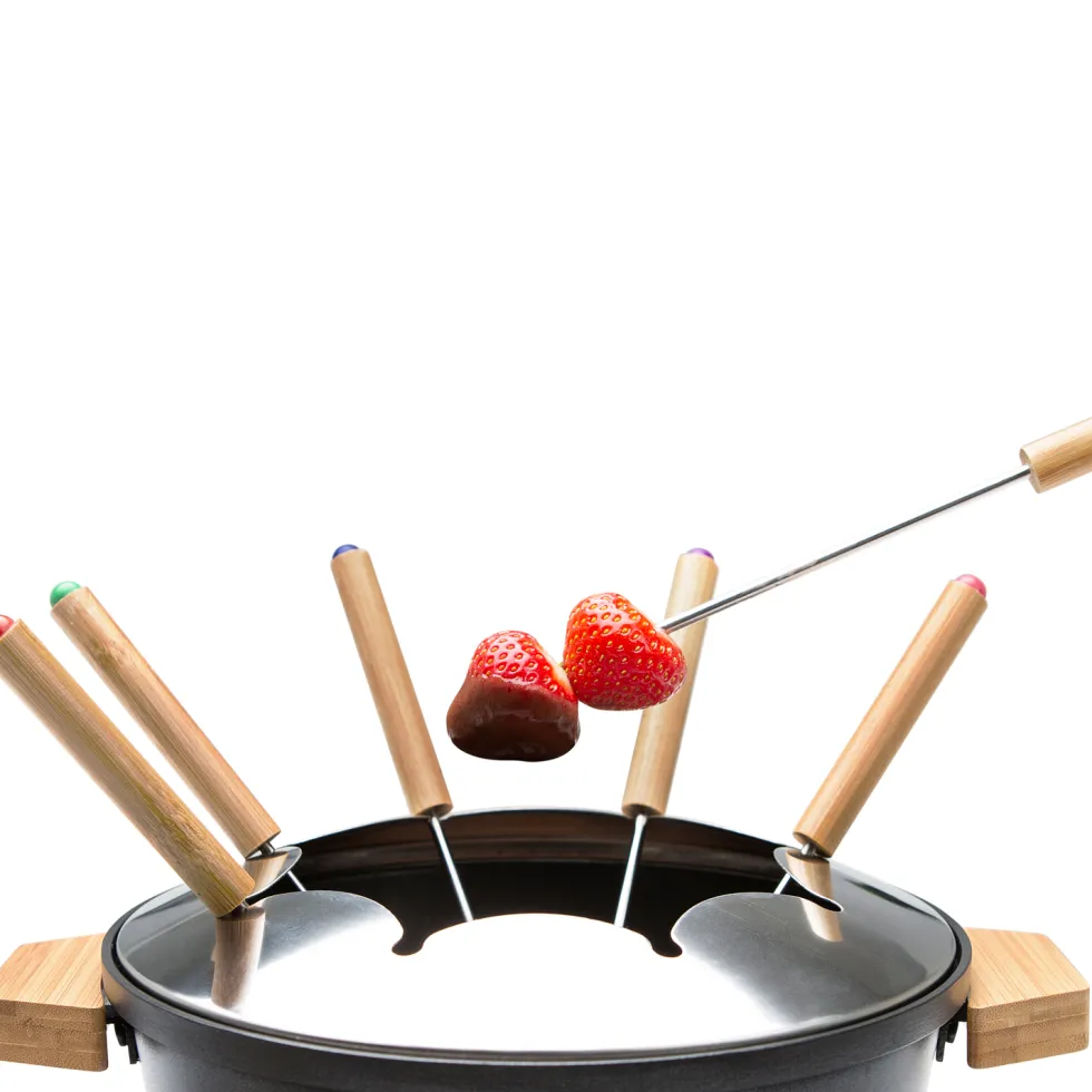 Fondueset Princess Pure Bamboo 1,5L 8 st Pinnar