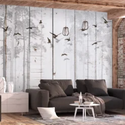 Fototapet Arkiio Birds On Boards100x70 cm