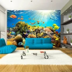 Fototapet Arkiio Självhäftande Underwater Land