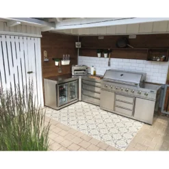 Fristående Kylskåp Myoutdoorkitchen Classic Line Stainless 304SS Modul med Dubbeldörrar