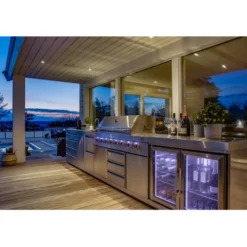 Fristående Kylskåp Myoutdoorkitchen Classic Line Stainless 304SS Modul med Dubbeldörrar
