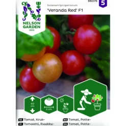 Frö Nelson Garden Tomat Veranda Red F1 Kruktomat