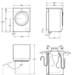 Frontmatad Tvättmaskin AEG ProSteam LR732R94Q Vit
