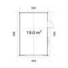 Garage Palmako Roger 19,0 m2 utan Port