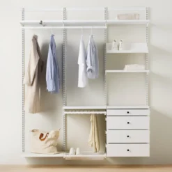 Garderobslösning Elfa Decor+ Premium med Lådor