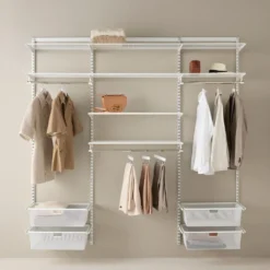 Garderobslösning Elfa Ready Solution Classic 10 216 cm Vit