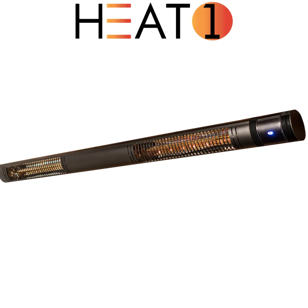 Gasolvärmare HEAT1 3000W Svart Dubbel Terrassvärmare för Uterum & Utomhusmiljö