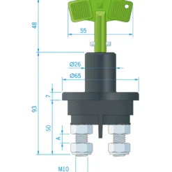 Gastät Roca Huvudströmbrytare 10 mm