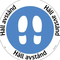 Golvdekal Systemtext Håll Avstånd 410mm