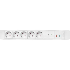 Grenuttag LogiLink 5-vägs Med Fjärr 433 MHz Överspänningsskydd 1,5 m