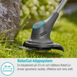 Grästrimmer Gardena SmallCut 23/18V P4A utan Batteri och Laddare