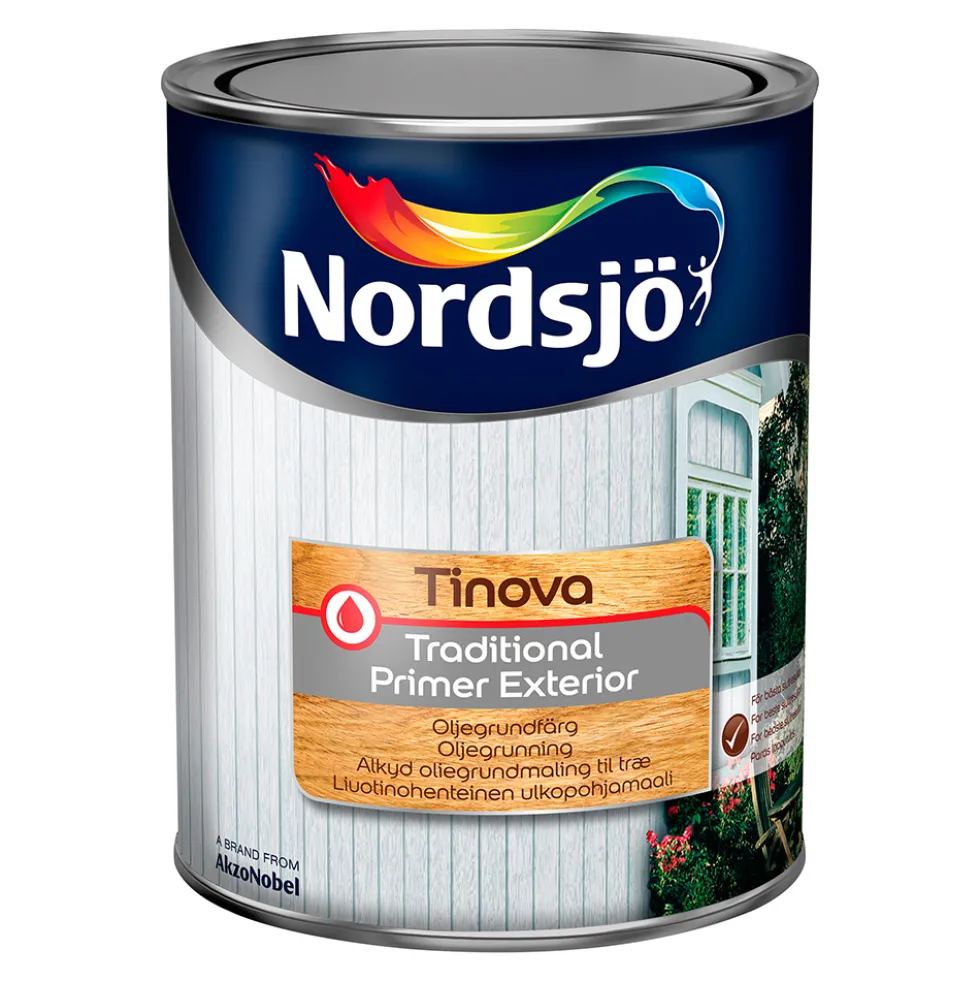 Grundfärg Nordsjö Tinova Traditional Primer Exterior Vit