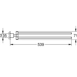 Handduksstång Grohe Atrio 40308Borstad Grafit