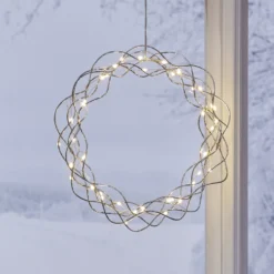 Hängande Dekoration Star Trading Curly Krans LED