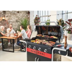 Hybridgrill Char-Broil Gas2Coal 2.0 4B, Gasolgrill/Kolgrill med 4 Brännare