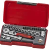 Hylsnyckelsats med 1/4 tum fyrkantsfäste Teng Tools T1424S