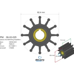 Impeller Albin Group Marine Premium 06-02-025