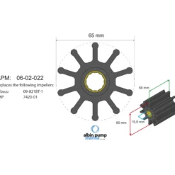 Impeller Albin Group Marine Premium 06-02-022